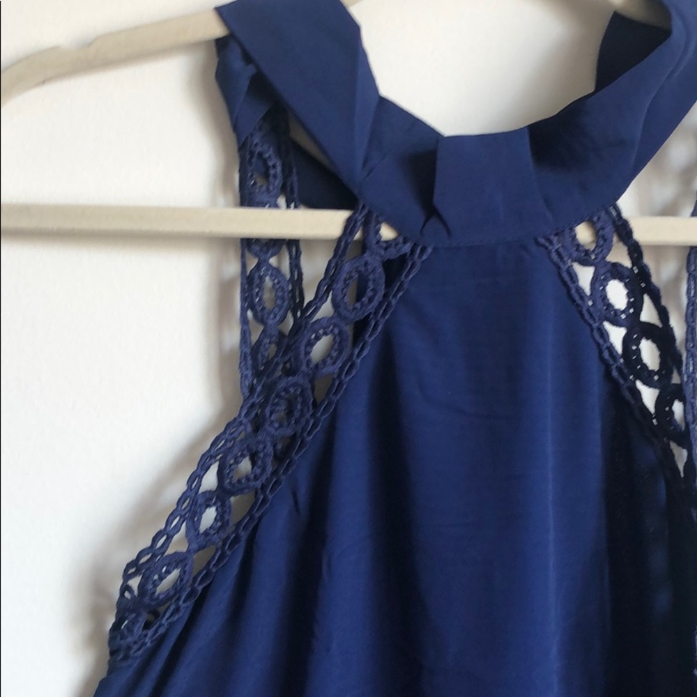 Any Sway, Shape, or Form Lace Halter Dress